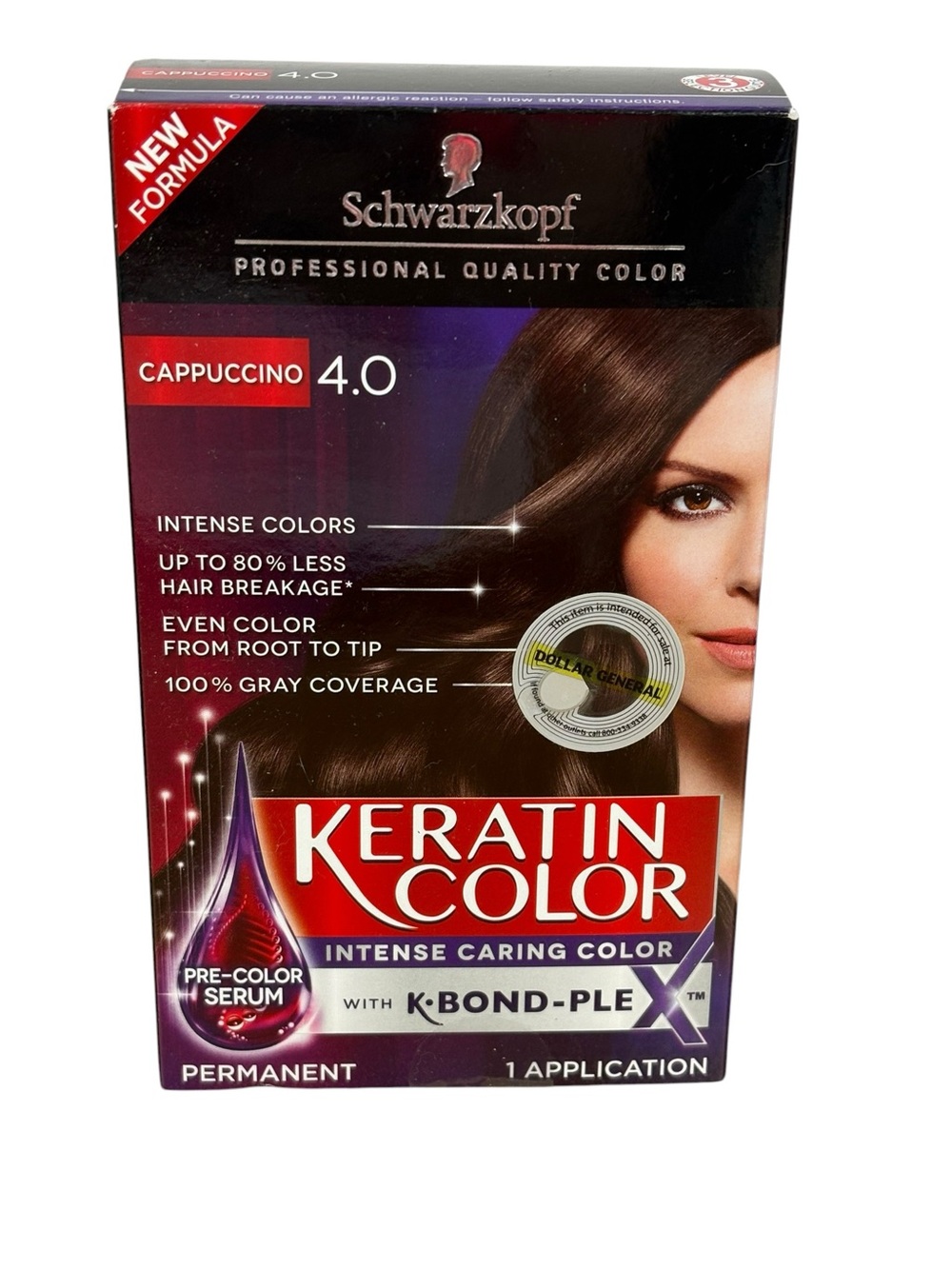 Schwarzkopf Keratin Color Permanent Hair Dye - Cappuccino 4.0